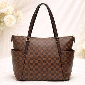 Louis Vuitton Totally MM Damier Ebene Tote Bag | Authentic LV Shoulder Bag